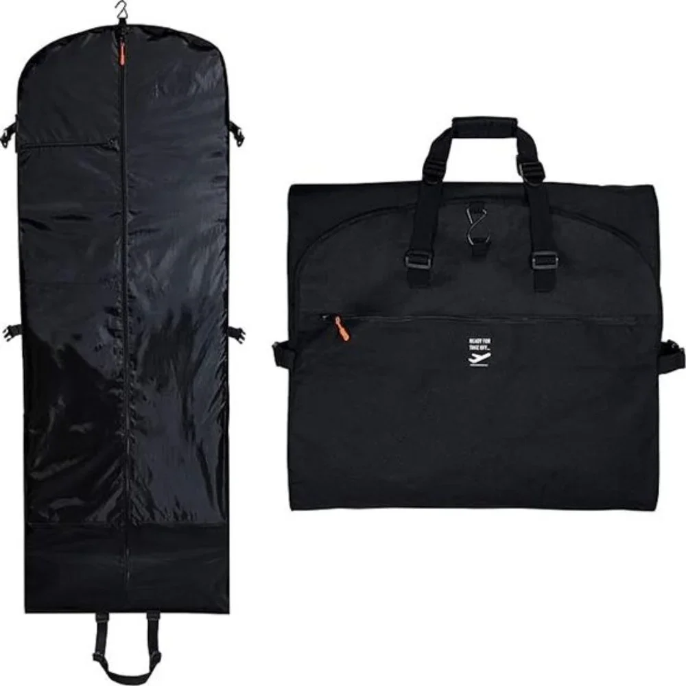 Trifold 66 nch Women Travel Garment Bag With 7pockets | Extra Long Wedding Dress